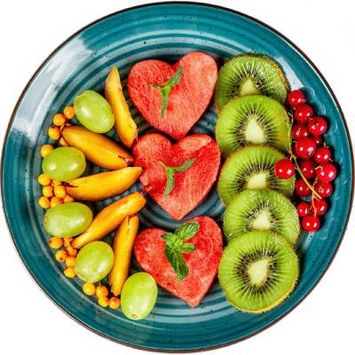 Fruit platter with Watermelon, Mango, Pineapple, Apple and other fruits included as a Complimentary