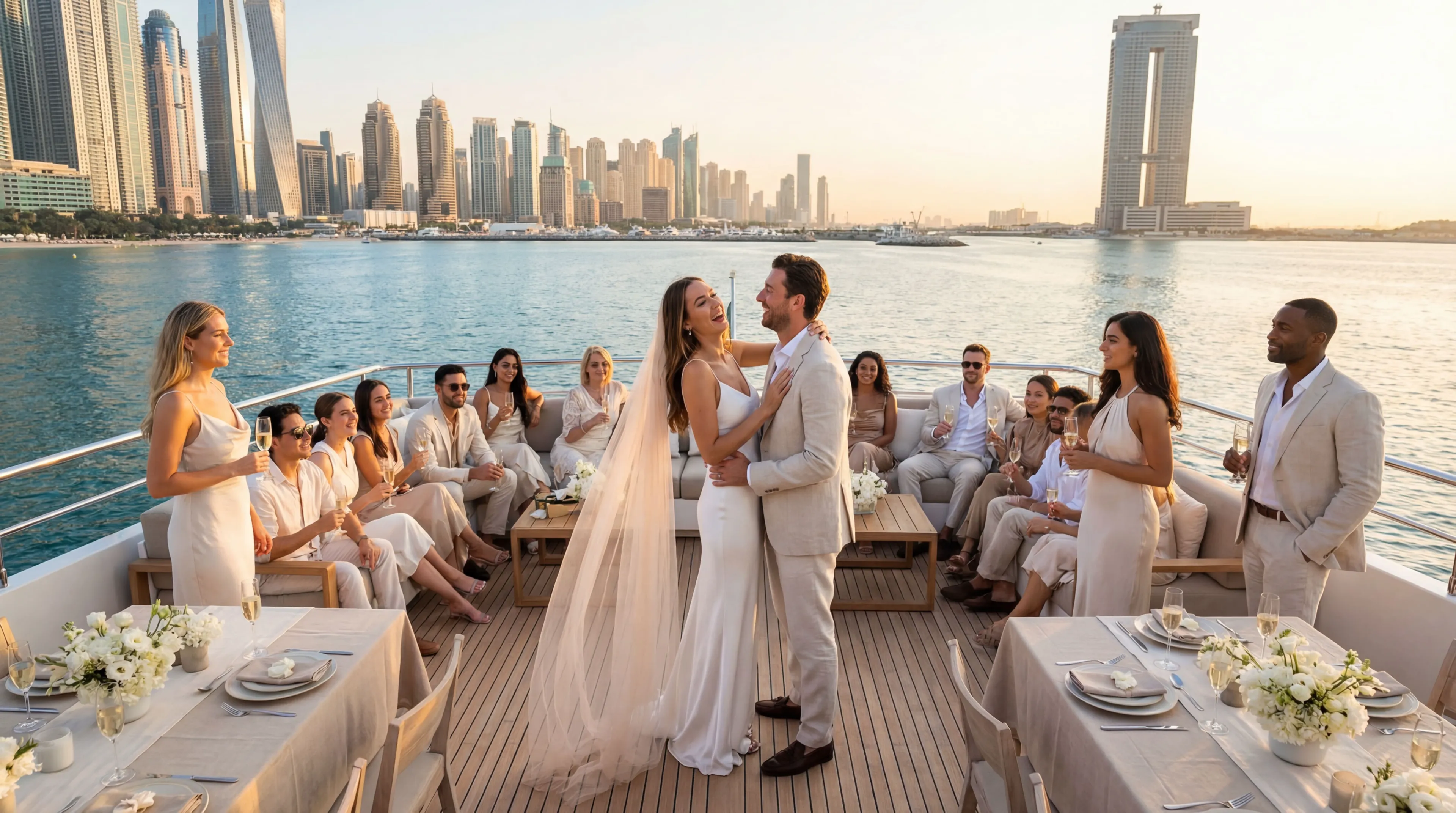 Wedding yacht party in Dubai