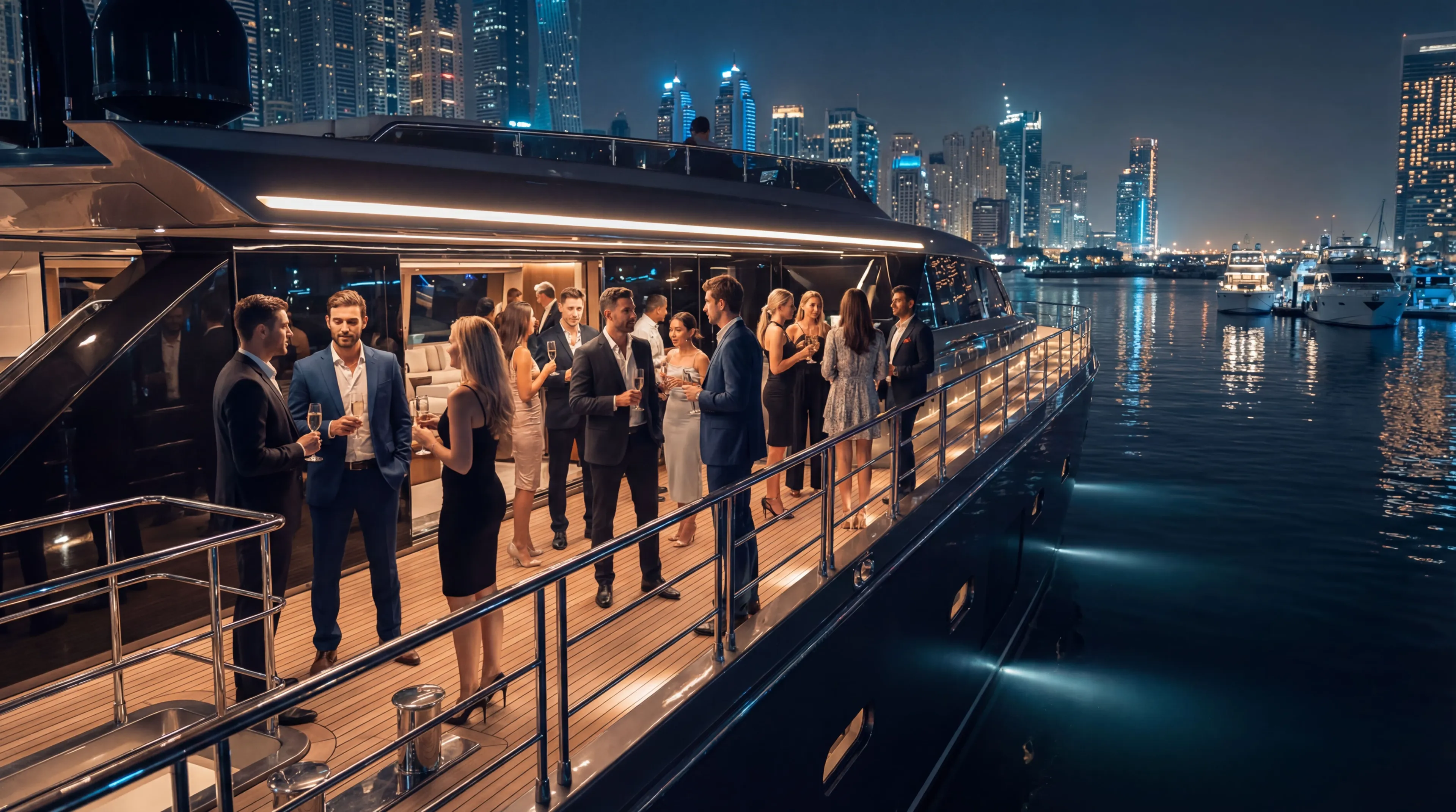 Corporate yacht party
