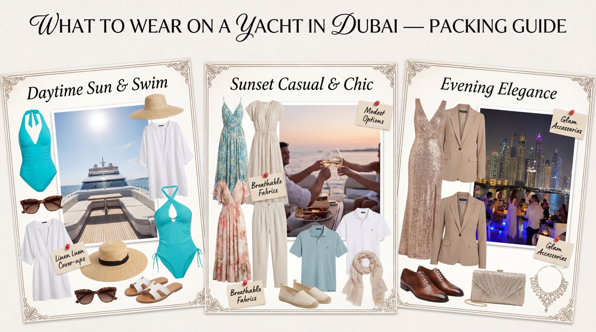 What to Wear on a Yacht in Dubai — Packing Guide for Every Occasion