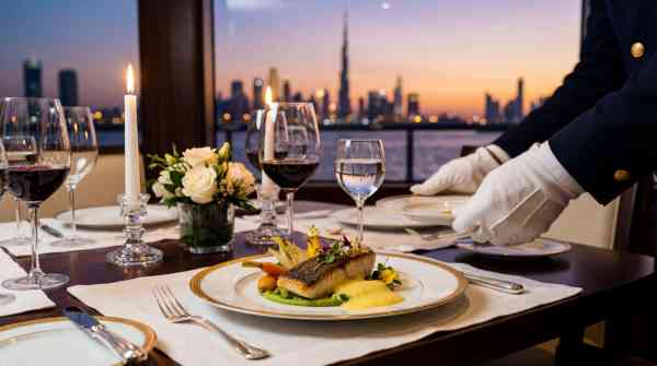 Yacht dinner in Dubai