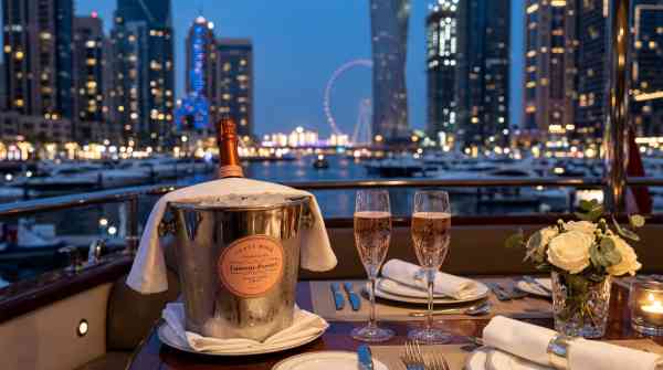 Yacht dinner in Dubai