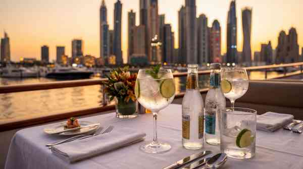 Yacht dinner in Dubai