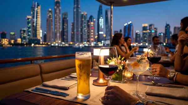 Yacht dinner in Dubai