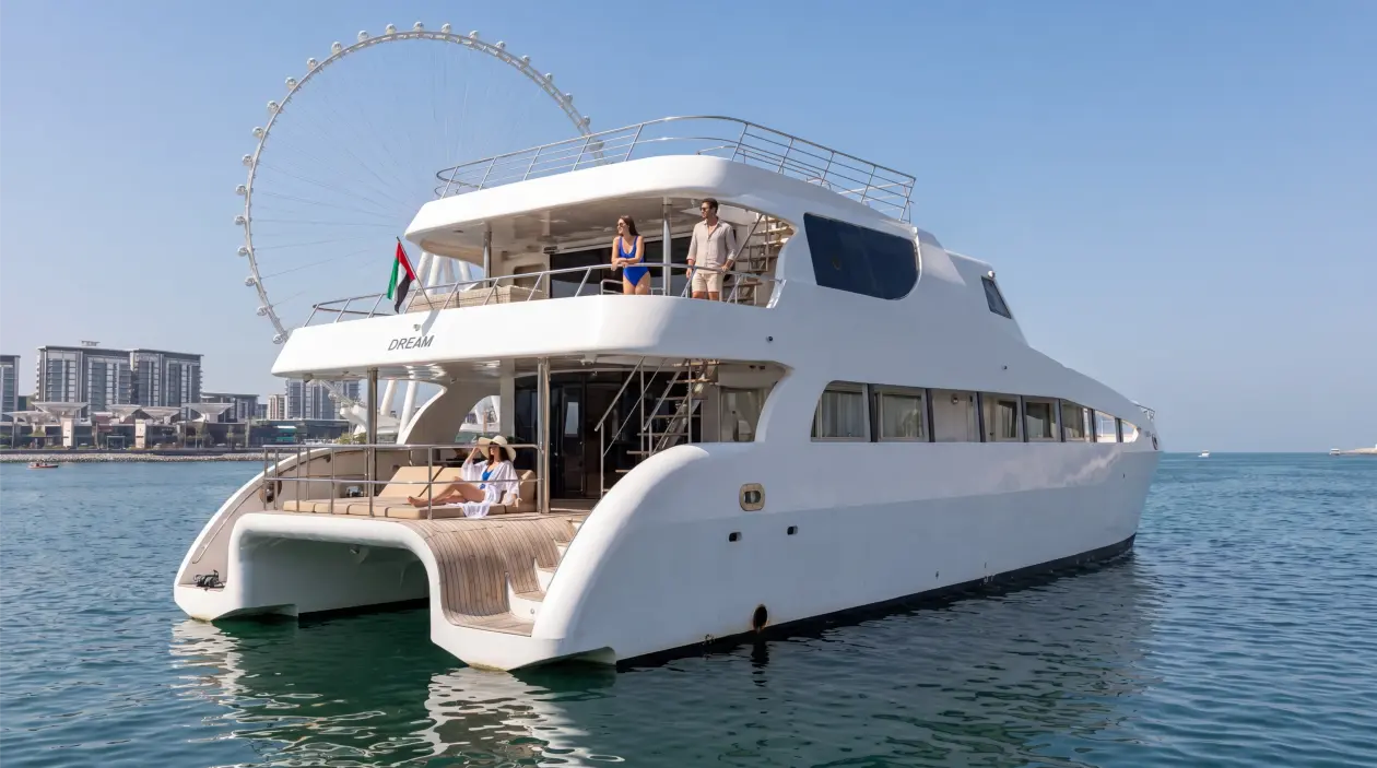 Dubai Marine 100ft Catamaran, built in 2007