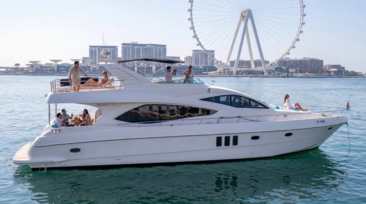 Majesty 77ft Motor Yacht, built in 2014